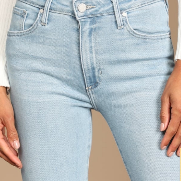 NWT Just Black Denim. Try Out The Trend Light Wash Denim High-Rise Cropped Flare - Picture 4 of 11